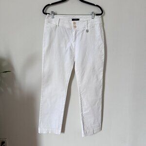 Weekend Max Mara White Stretch Cotton Jeans Size EU 42